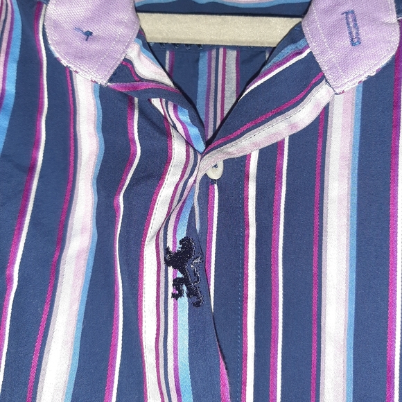 Bugatchi Uomo multicolor stripe shirt - Picture 6 of 6